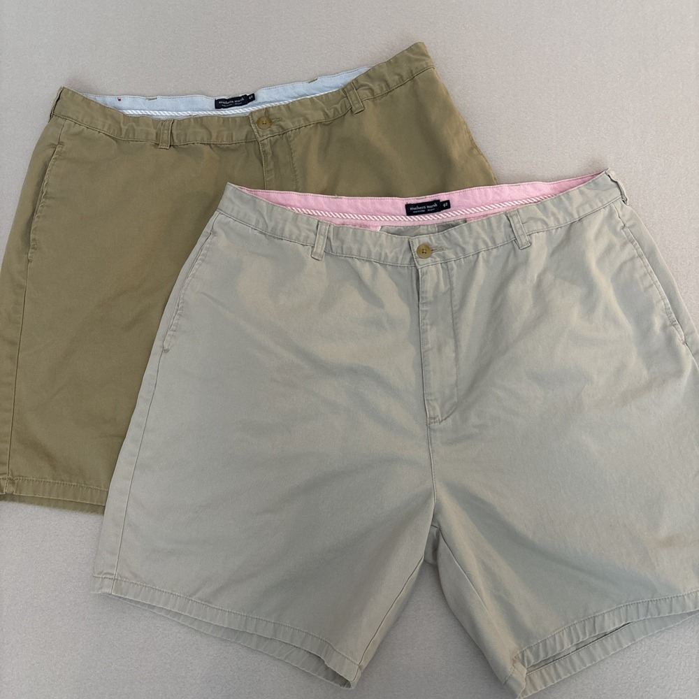 (2 Pair) Southern Marsh 42" TAN/KHAKI "The Regatta" Mens‎ Shorts EUC & FAST Ship